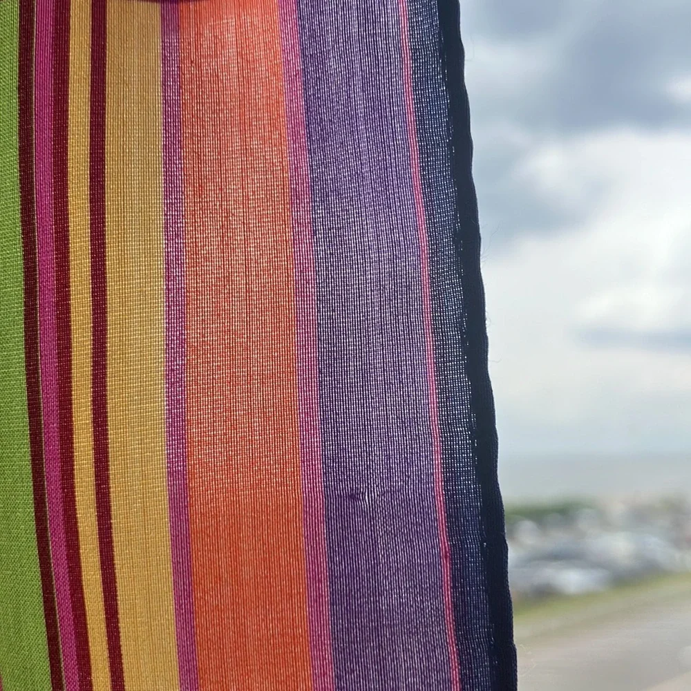 Vintage silk striped scarf